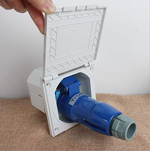 Steckdose, Riloer Externe Steckdose Eingebaute Steckdose Netzanschluss Steckdose Adapterstecker für Wohnwagen Wohnmobil Wohnwagen