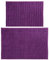 MSV Chenille Badvorleger Set 2 teilig Hochflor 40x60 cm + 60x90 cm Lila
