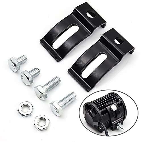 2PCS Supports de Fixation pour Barre Lumineuse LED,Kit de Support Latéral Universel pour Support de Montage Coulissant Réglable pour Feux Antibrouillard 4x4 Lampes de Travail de 4 Inch à 52 Inch