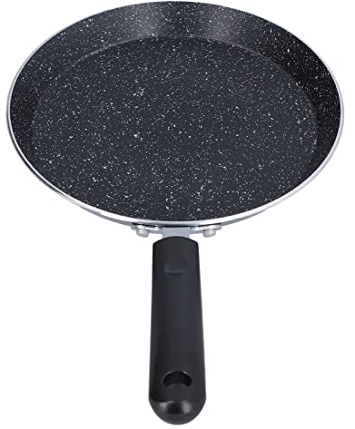 8in Frying Pan Flat Bottomed Pancake Pan, Maifan Stone Frying Pan Induction Cooker Nonstick Flat Griddle Frying Skillet Pan for Omelette Tortillas(black)