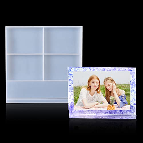 Voyyphixa Resin Silikonform Bilderrahmen Rechteckige Silikonformen Epoxidharz Fotorahmen Kunstharz Formen Silikon Harz Photo Frame Molds für DIY Gießen Art Geschenke (Rectangular)