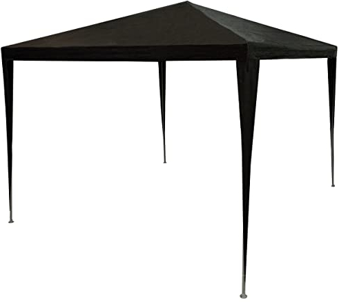 RESCH Garten-Pavillon 3x3m, wasserdicht, inkl Heringe, Abspannseile, Eckverbinder, Pavillon Material PE-Plane, Metallgestänge, Stecksystem Montage ohne Werkzeug