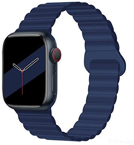 AIYIRUO Cinturino Compatibile con Apple Watch Cinturino in Silicone Magnetico 45mm 44mm 40mm 41mm 49mm Cinturino di Ricambio in Silicone Sottile per iWatch Band Series 9/8/7/6/5/4/3/2/1 SE
