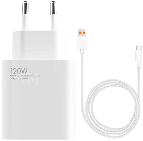 Original 120W HyperCharge Ladegerät mit USB-A zu USB-C Ladekabel für Xiaomi