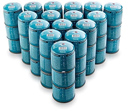 TOM 6 x, 12 x oder 48 x 190 g gaskartuschen Butangas Kartuschen mit Sicherheitsventil – Butan Gas Kartuschen ideal für Ihren Campingkocher, Camping Lampe oder für Lötbrenner, Abflämmgerät & Co.