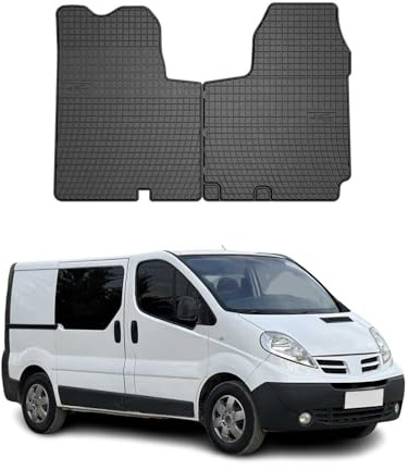 OMAC Fußmatten für Nissan Primastar 2006-2016 TPE 2X Schwarz | Automatten, Gummimatten, Allwetter, Antirutsch, fahrzeugspezifisches Produkt, wasserdicht