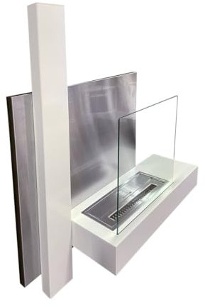 Decorspace Wandkamin Wien aus Stahl 3,5 kW Modernes Dekor (weiß)