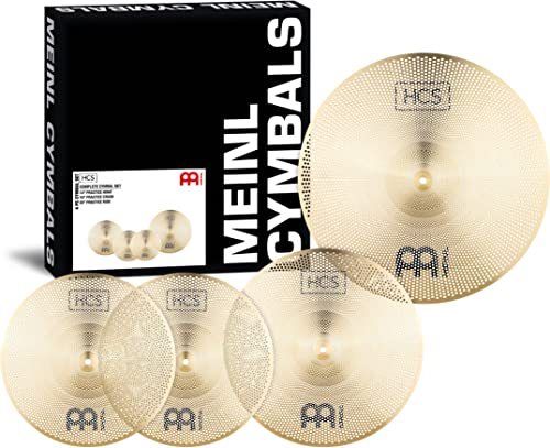 Meinl Cymbals HCS P-HCS141620 - Set completo di piatti da allenamento con volume silenzioso per batteria, in lega di ottone resistente a basso rumore e tono musicale, 2 anni di garanzia