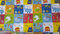 Childrens Alphabet ABC Nursery PVC Table cloth Multi coloured Animals Fruits Red Blue Yellow Green PVC Plastic Vinyl Oilcloth Wipe Clean Schools Kids Party Table Cloth Width 140cm - Sold by metre