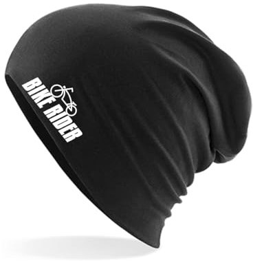 Huuraa Beanie Bike Rider Fahrrad Geschenk Black Bike Rider Präsent