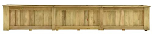 FIRBNUS Pflanzkübel 291x50x50 cm Kiefernholz Imprägniert Garten-Hochbeet Innenhöfe Dekorieren Balkon-Pflanzkübel Terrassen Gartenpflanzgefäße Langlebig und Wetterbeständig Blumenkasten
