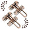 Yosawo 2 PCS Door Lock Latch,Home Security Door Lock, Swing Bar Door Lock,Safety Childproof Reinforcement Door Stopper,Hotel Door Latches with Screws（Red Bronze/SY））