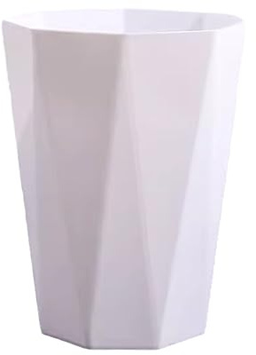 rongweiwang Poubelle Assortie pour Toutes Les décorations de la Maison - Large Application Capacité 6L Bureau Cuisine Chambre Déchets ménagers Simple, Blanc, L