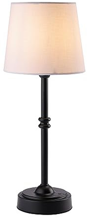 O’Bright Seraph - Cordless LED Table Lamp with Dimmer, Built-in Rechargeable Battery, 3-Level Brightness, Patio Table Lamp, Bedside Night Lamp, Ambient Light for Restaurant, Black