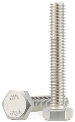 VGBUY 14 viti a testa esagonale da 1/4-20 x 4, in acciaio inossidabile 304 18-8, completamente filettate, azionamento esagonale esterno, sedia di montaggio, binario, pompa, ruote, maniglie, parti