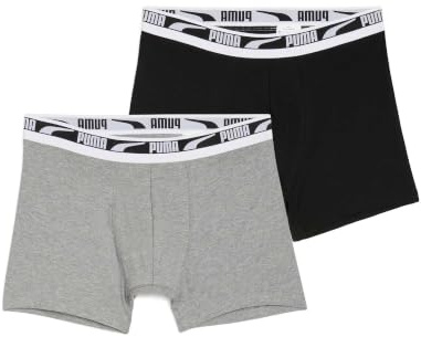 Puma Herren Men Everyday Multi Logo Boxers Unterwäsche (2er Pack)