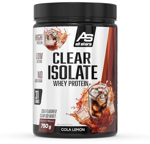 ALL STARS Clear Isolate Whey Protein (750 g, Cola Lemon) – Whey Isolate Protein Pulver für einen erfrischenden Protein-Shake – Kalorienarmer Clear Iso Whey Eiweiß-Drink ohne Zuckerzusatz