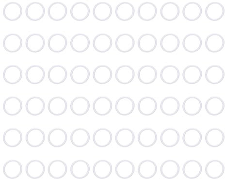 UHATa Silikon-Gummi-O-Ring 12mm ID, 15mm OD, 1,5mm Breite VMQ Unterlegscheibe Dichtung - Anwendungen für Hochdruckreiniger, Rohrleitungsdichtung - [Menge 60, weiß]