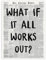 WOFUPMY Trendiges positives Affirming Poster What If It All Works Out, Wandkunst, Retro-Zeitung, Leinwanddruck, Schwarz-Weiß, Malerei, ästhetisch, für Wohnung, Heimdekoration, 30,5 x 40,6 cm,