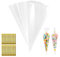 200 PCS Sachets Transparents Bonbons，Sac de Bonbons Biscuit Cadeau Mariage，Sachets bonbon anniversaire Cône，pour emballer des biscuits gâteau au chocolat confiserie，Fête,Party,Birthday,Emballage