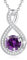 FANCIME Amethyst- Kette Februar Geburtstein Sterling Silber Infinity CZ Anhänger Halskette Damen Lila Edelstein Schmuck Geburtstag Abschluss Geschenke für Sie Frauen Mom