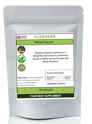 Cleavers Capsules 100% Natural Pure no additives (Galium aparine) (30)