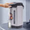 Distributeur d'eau chaude en acier inoxydable 4 l - Pot isotherme électrique à double paroi - Fonction maintien au chaud - Bouilloire - Thermos pour la maison, l'école, le bureau (noir)