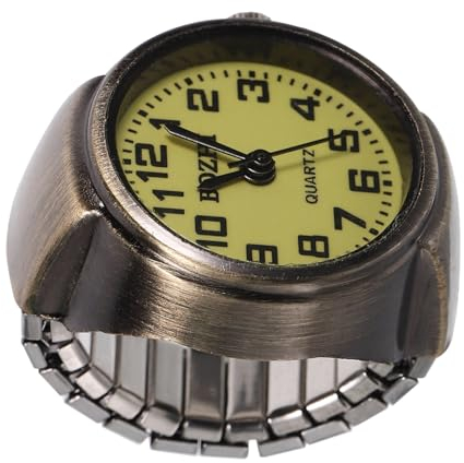 WRITWAA Retro Ringuhr Damen Vintage Fingeruhr Aus Langlebigem Zinklegierungsmaterial Exquisite Quarzuhr Für Verschiedene Fingergrößen Perfektes Für Anlässe Wie Partys Und Meetings