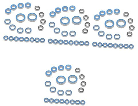 Abaodam 4sätze Präzisionslager Für Crawler Teile Optimiert Für Geringeren Reibungswiderstand Langlebige Stahlkonstruktion Kompatibel Mit Rc-Rennwagen Verbessert Fahrgenauigkeit Und