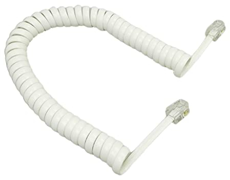 Itkcozcg Câble RJ91 4 fils pour téléphone fixe incurvé 4P4C 1,85 m