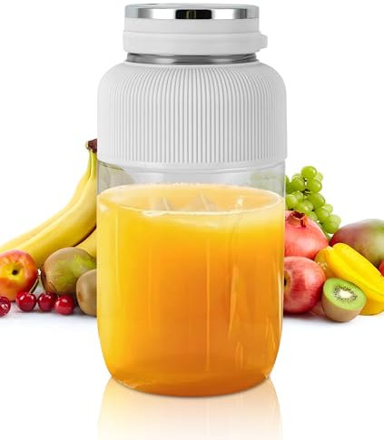 Blender portátil, 40.58 oz portátil Juicer Blender, Copa de jugo portátil multifuncional, Blender de viaje para batidos y batidos, recargable por USB tipo C, sin Bpa