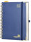 POPRUN Tagesplaner 2025 2026 Ringbuch mit Hardcover 30,5 x 22 cm, Tageskalender A4 1 Tag 1 Seite (Montag - Sonntag), Terminplaner (Aug.2025-Jul.2026) mit Plastiklineal - Marineblau