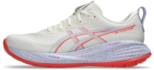 ASICS Herren Gel-Cumulus 27 Laufschuhe, Größe 47, Creme/EDO Purple
