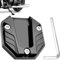 Alriedy Motorrad Ständer Unterlage, Motorrad Seitenständer Verlängerung Pad, Rangierhilfe Motorrad Zubehör, Universal Stütze Für Motorrad, Unterstützung Platte Für Besseres Stehen CNC Aluminium