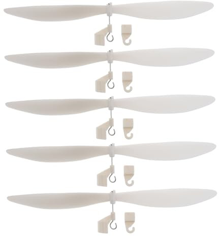 STOBOK 5pcs Precision Model Airplane Propeller Blades Rubber Band Power Accessories Strong Wind Force Fan Blades Quick Replacement Multimodel Compatibility for Outdoor Glider Planes