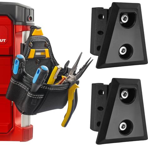 2 Pack Cliptech Holder Fit for ToughBuilt ClipTech Pouch,Packout Tool Pouch Holder Mounts Directly on the Toolbox