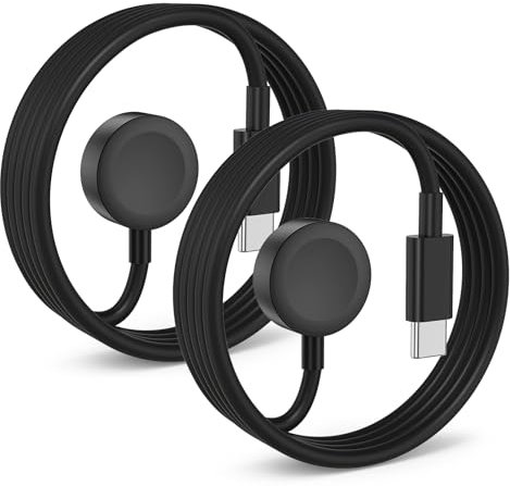 2 Pack for Apple Watch Charger Cable USB C Magnetic iWatch Charger Fast Charging Cord 2M for Apple Watch Series Ultra 2/Ultra/SE/9/8/7/6/SE2/5/4/3/2/1-Black