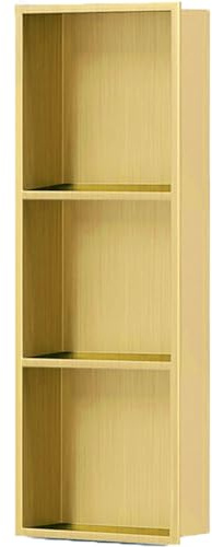 SZITW Duschnische aus 304 Edelstahl, Wandeinbauregal für Hotelbadezimmer, Aufbewahrung zu Hause, eingebauter Wandschrank (Farbe: Gold, Größe: 900 x 280 x 125 mm)