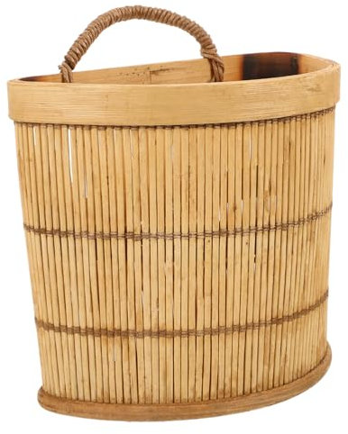 PartyKindom Wandhängender Korb Aus Geflochtenem Material Großer Aufbewahrungskorb Für Küche Für Obst Gemüse Und Kräuter Stilvolle Wanddekoration Für Ihre Küchentheke