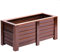 Macetero Elevado De Madera con Patas Jardinera para Exterior Madera Maciza con Revestimiento Impermeable Ideal para Flores Verduras Hierbas, Patio Y Jardín.(100X30X40CM)