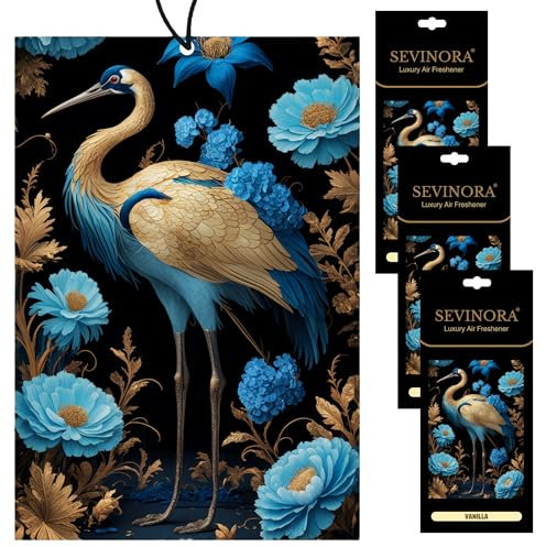 3x Duftbaum Auto Vanille Lufterfrischer Storch mit Vanille Duft Parfüm Innenraum Tuning Deko Car Air Freshener