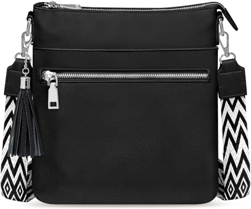 TEUEN Umhängetasche Damen Große Kapazität Veganes Leder Handtasche Damen Mittelgroß Moderne Crossbody Bag & Leichte Schultertasche mit Verstellbar Abnehmbar Breiter Gurt