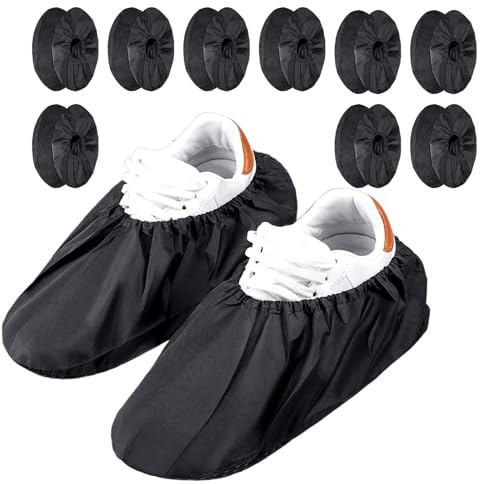 RFYTDCF 10 Pairs Shoe Covers Reusable, Non-Slip Shoe Protector Overshoes Dustproof Indoor Breathable Mesh Fabric Boot Covers for Carpet Floor Protection Household