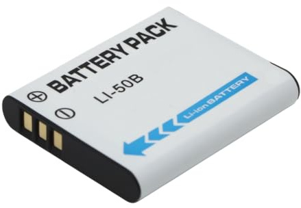 Battery for Olympus Stylus Tough TG-2, TG-610, TG-620, TG-625, TG-630, TG-805, TG-810, TG-820, TG-830, TG-835, TG-850, TG-860, TG-870 Camera - Replacement for Li-50B Battery