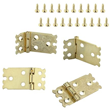 4 Pezzi Cerniera For Mobili In Metallo Regalo In Legno Vino Portagioie Cassetta Degli Attrezzi Armadio Porta Cerniere Decorative Con Viti 35 * 18mm Facile Pratico