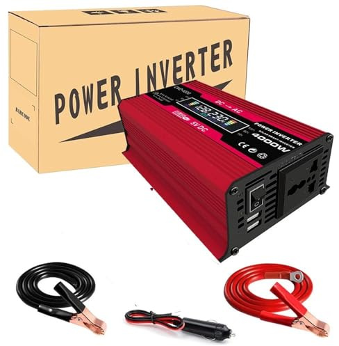 Convertisseur Panneau Solaire 220 Volts 110 Volts 18 V 18 W Kit Complet Onduleur 12 V À 220 V 110 V 600 W Convertisseur Transformateur Système De Panneaux Power Inverter(1x Inverter 12V-220V)