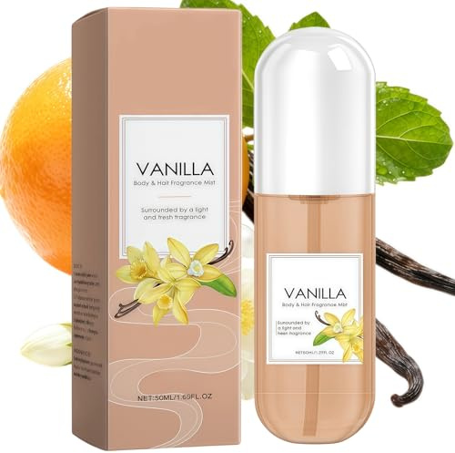 Vanilla Body Spray for Women | Long-Lasting Fragrance Mist with Light Scent for Skin & Hair Care | All-Day Freshness
