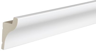 PROVISTON Licht Stuckleiste Kunststoff Weiß - 35 x 60 x 2000 mm Moderne Lichtleiste für die Decke