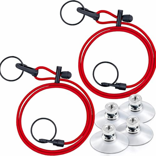 Trade Plate Holder with 4 Suction Cups & 2 Safety Cords – Temporary Number Plate Mounting Kit for 2 Plates – Adjustable Car & Van Solution