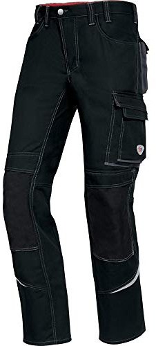 BP Comfort Plus 1803-720-32 Arbeitshose - Gummizug im Rücken - Bundfalten - Normale Passform - Größe: 52n - Farbe: schwarz
